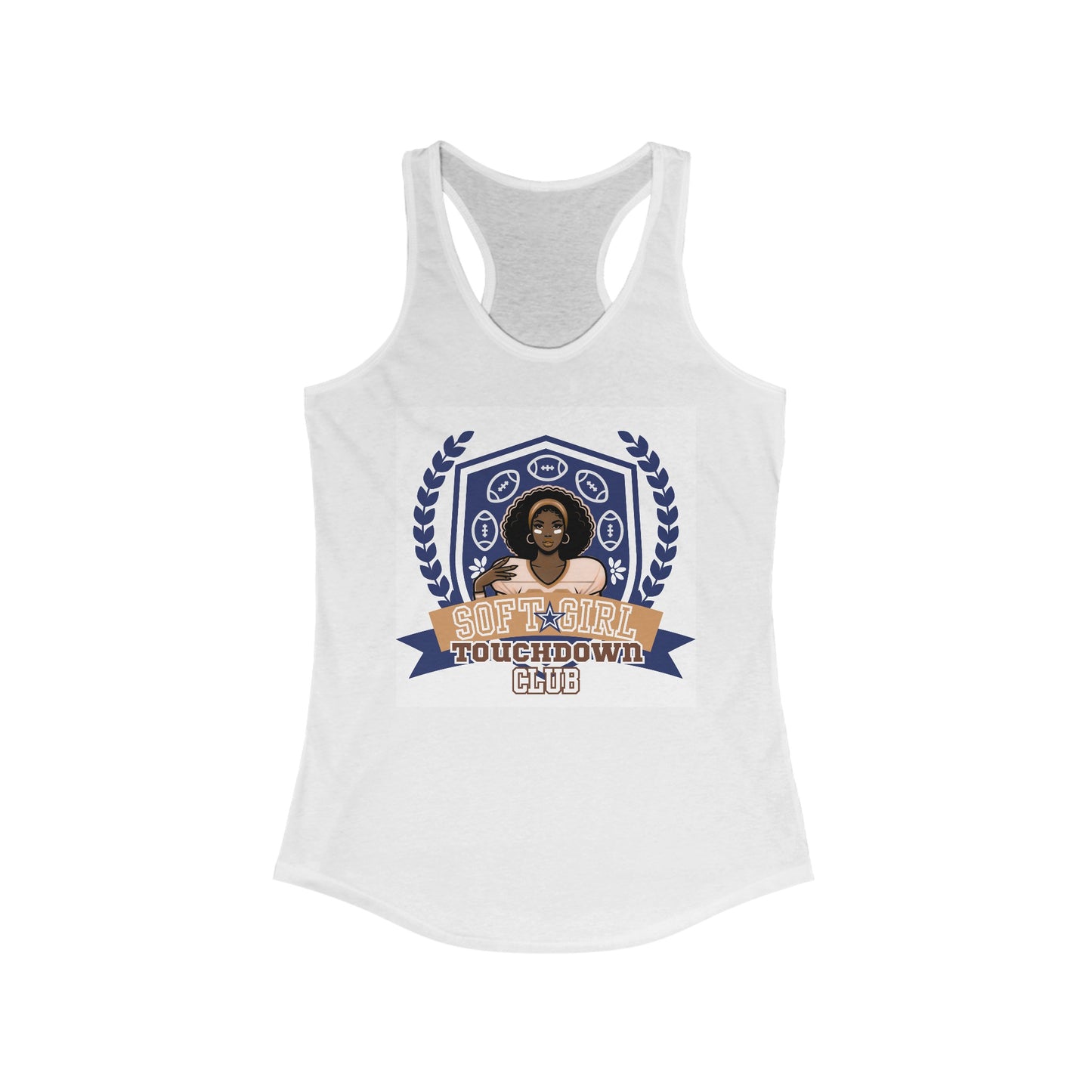 "Soft Girl Touchdown Club-Starlet" Racerback Tank