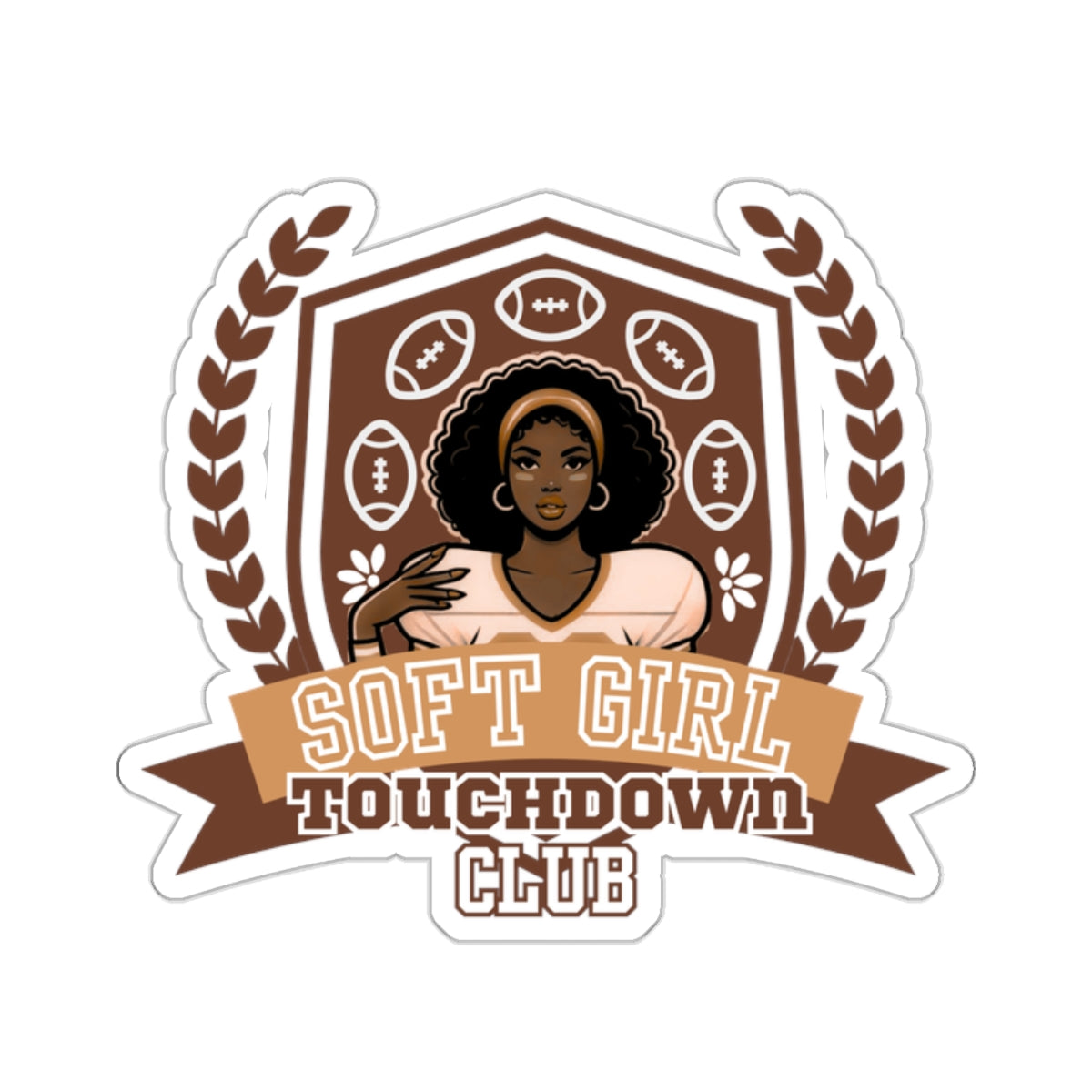 "Soft Girl Touchdown Club" Sticker