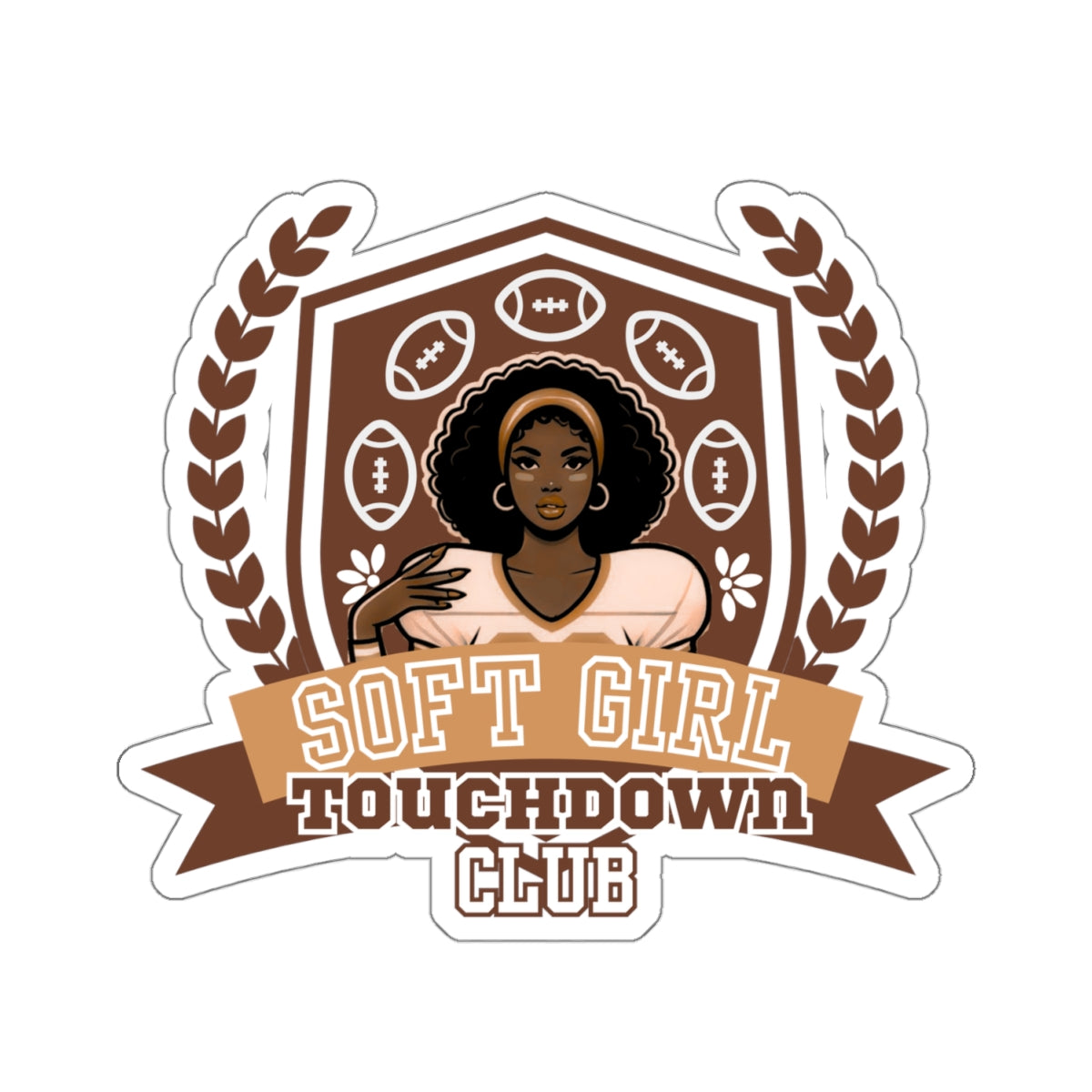 "Soft Girl Touchdown Club" Sticker