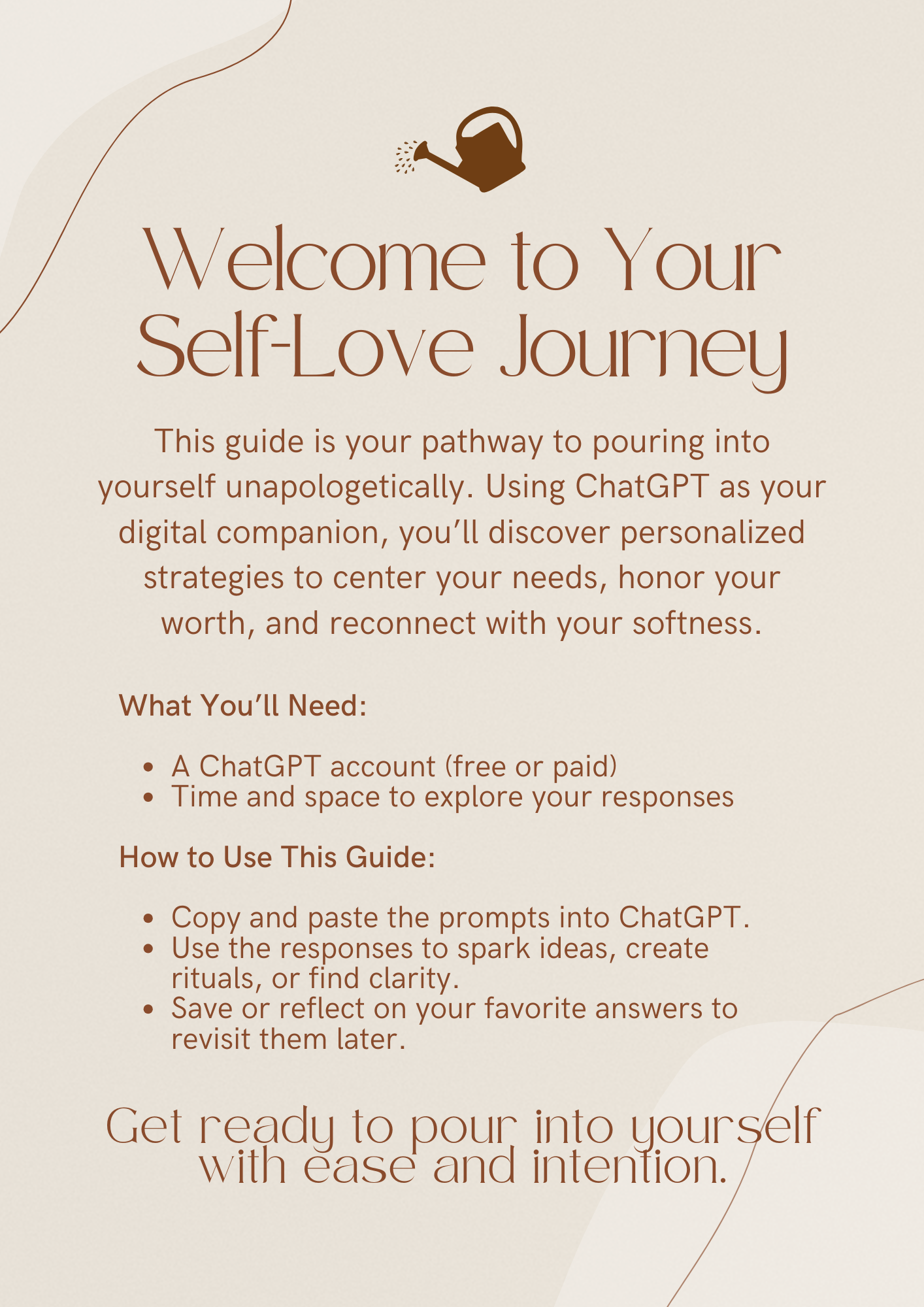 ChatGPT Prompts for Pouring Into Yourself: A Soft Melanin Self-Love Guide