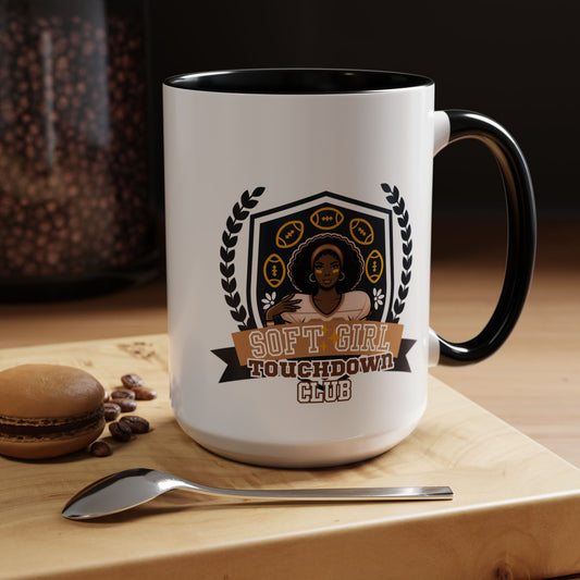 "Soft Girl Touchdown Club-Lady Iron" Mug