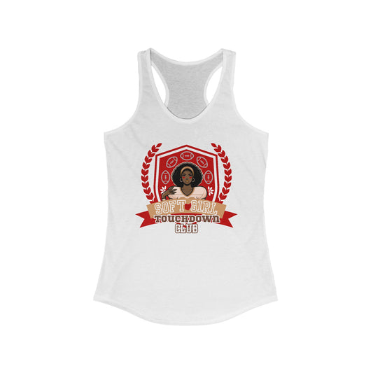 "Soft Girl Touchdown Club-Buckeye Babe" Racerback Tank