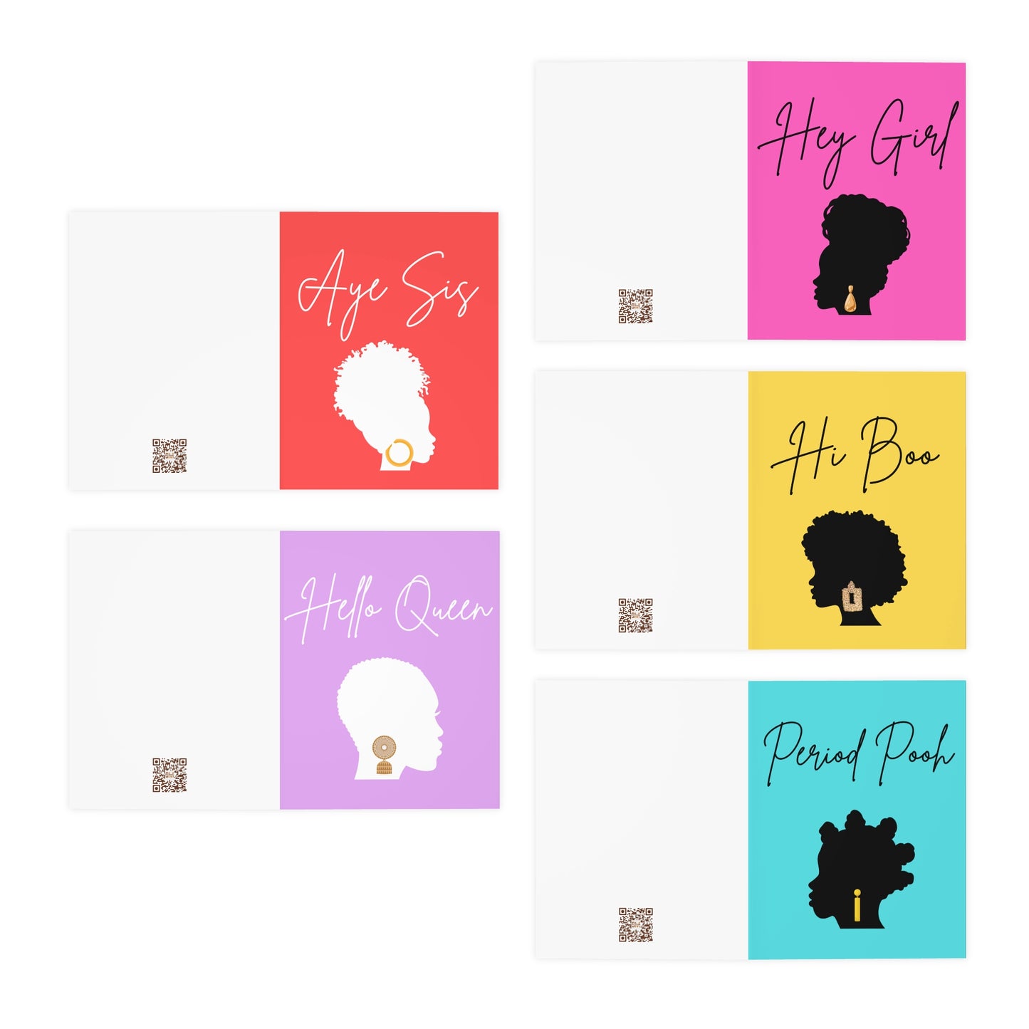 5-Pack Black Girl Magic Greeting Cards