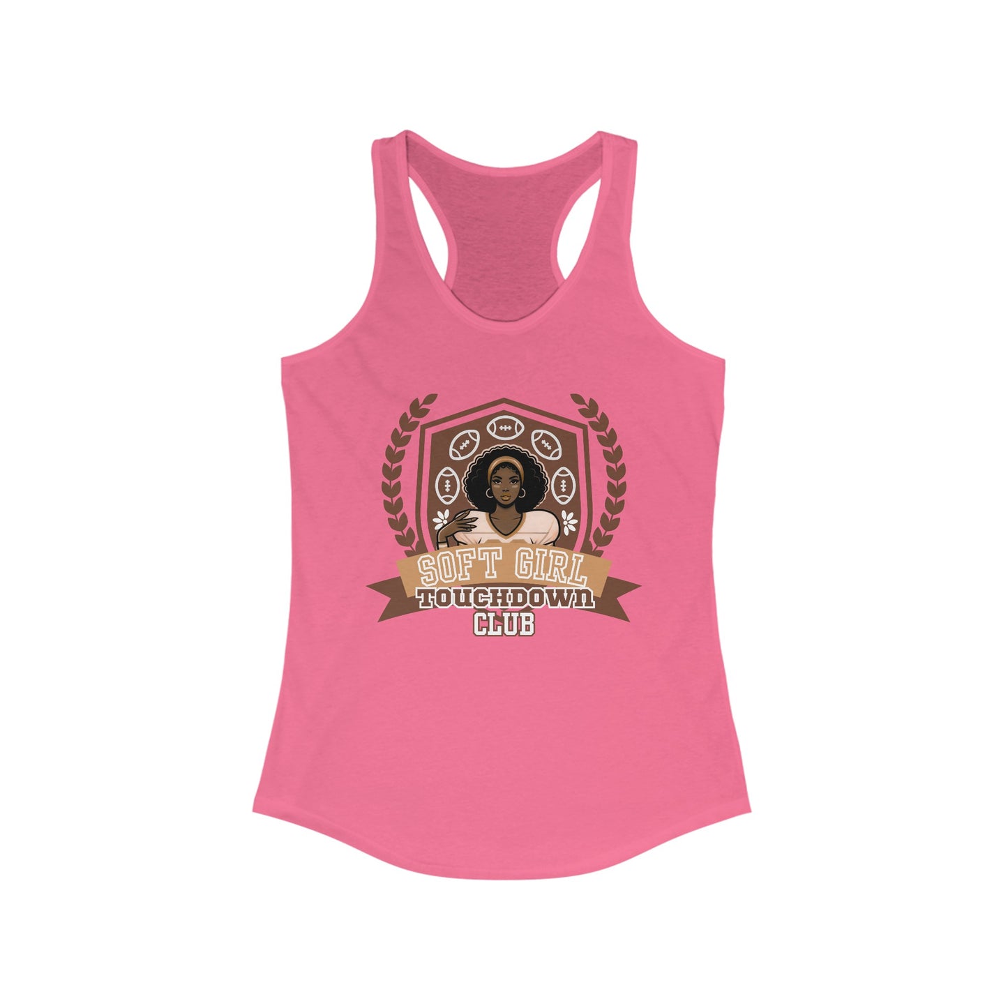 "Soft Girl Touchdown Club" Racerback Tank