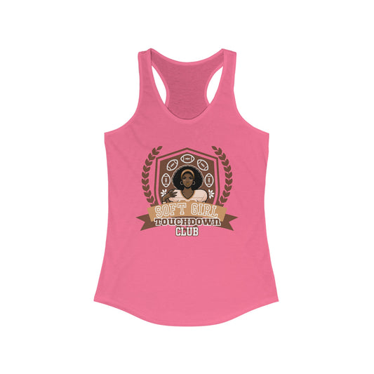 "Soft Girl Touchdown Club" Racerback Tank