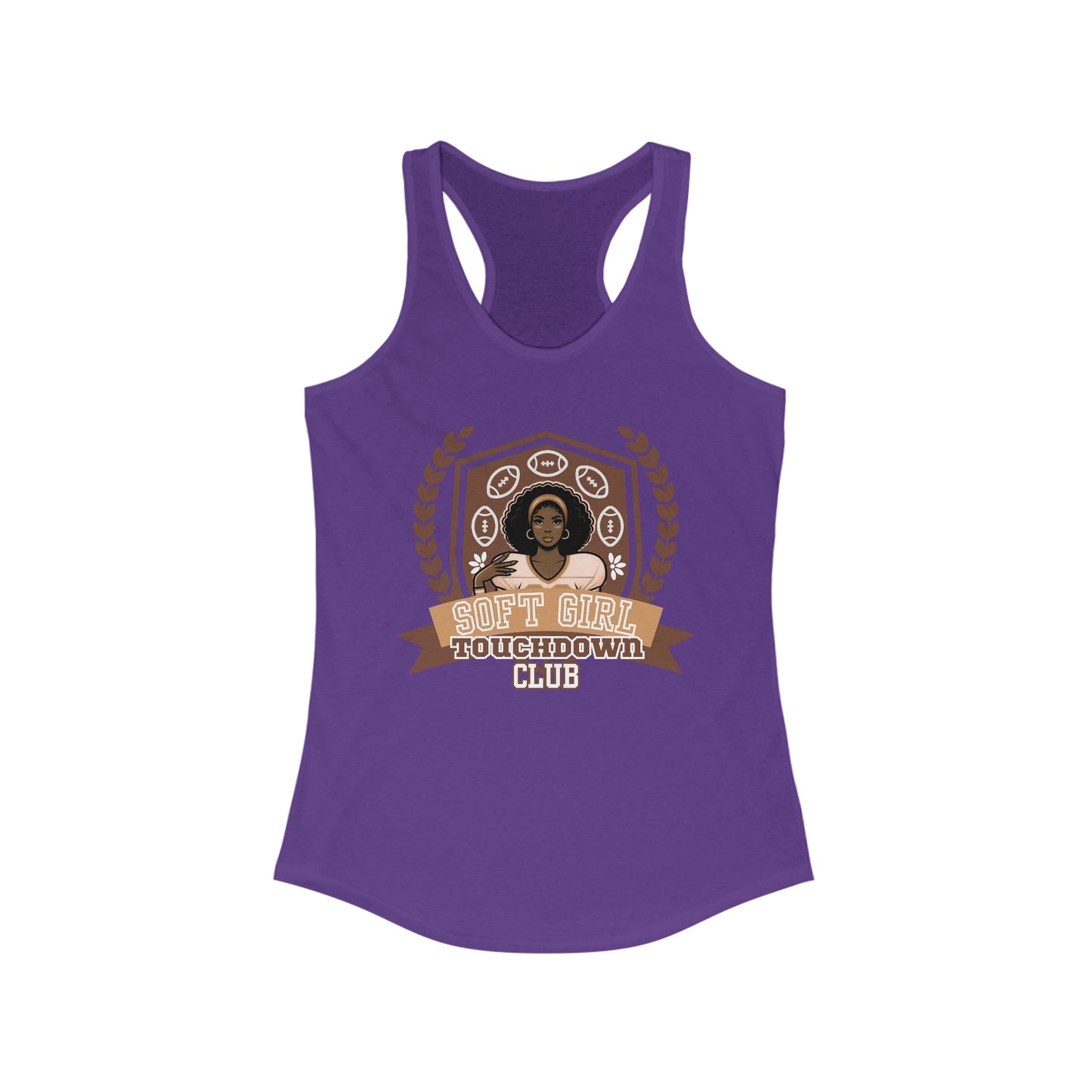 "Soft Girl Touchdown Club" Racerback Tank