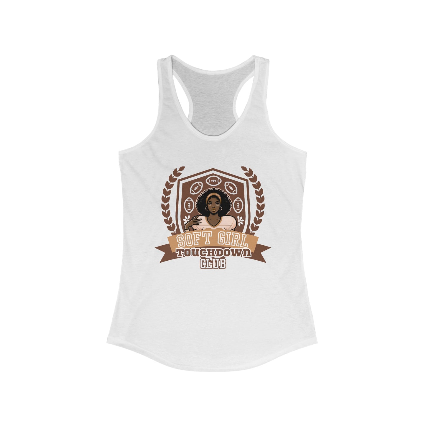 "Soft Girl Touchdown Club" Racerback Tank