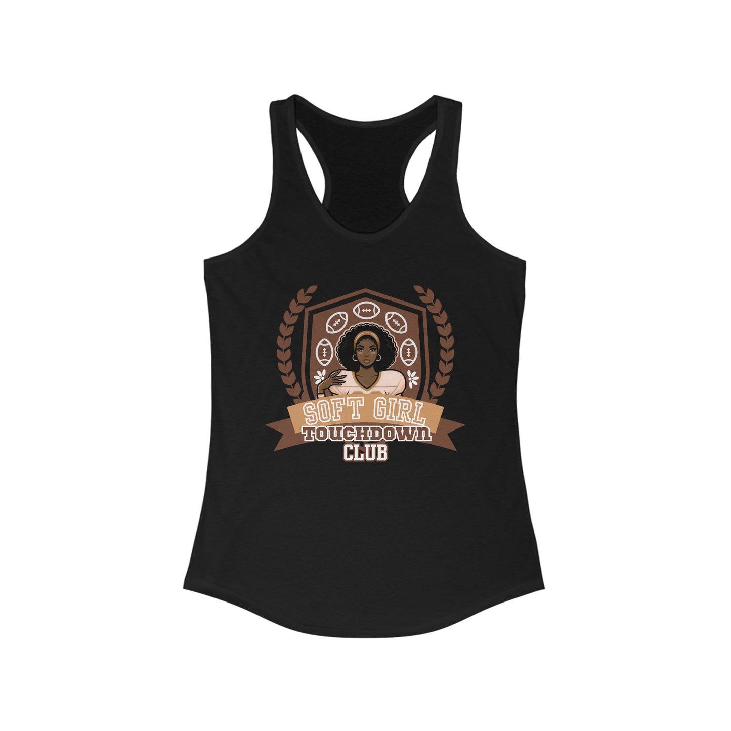 "Soft Girl Touchdown Club" Racerback Tank