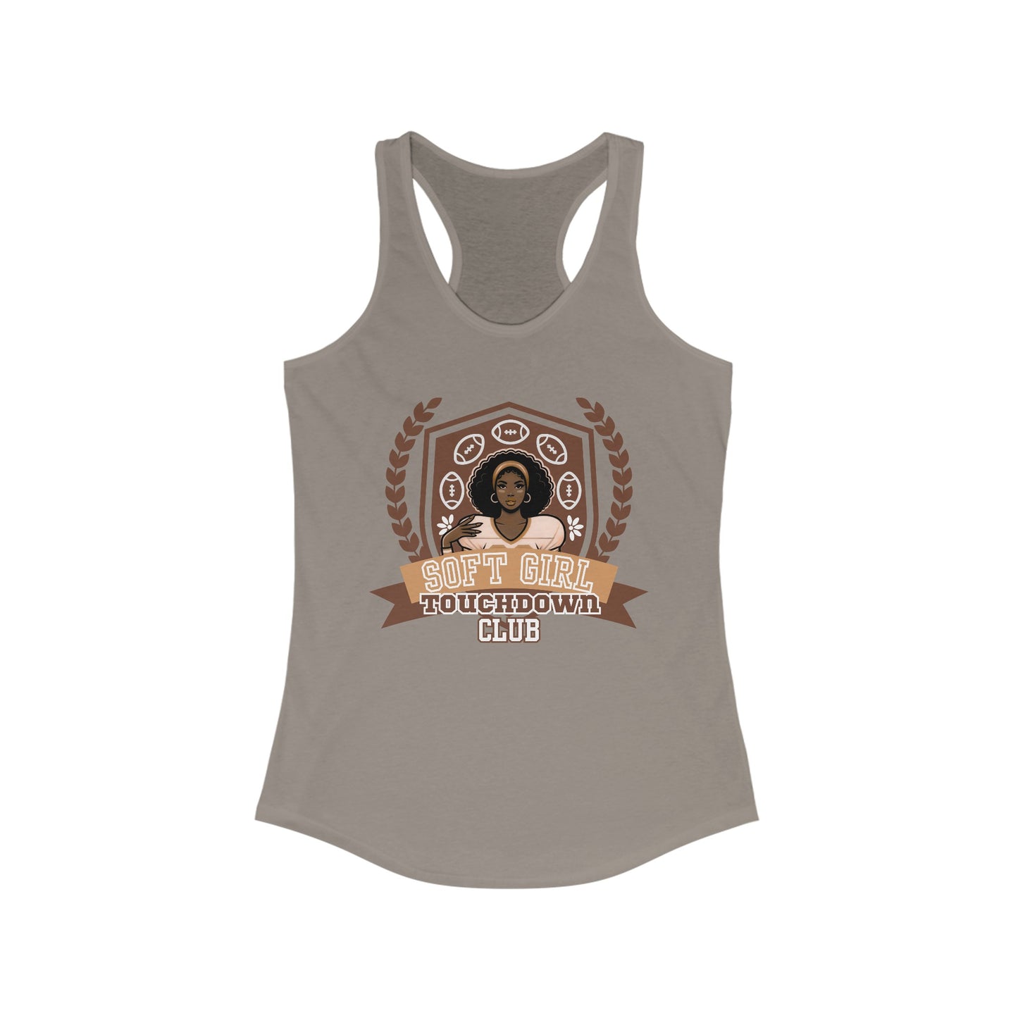 "Soft Girl Touchdown Club" Racerback Tank