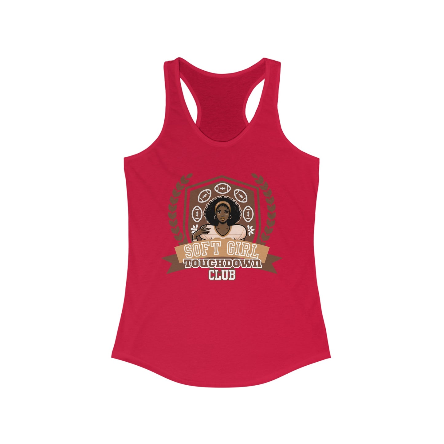 "Soft Girl Touchdown Club" Racerback Tank