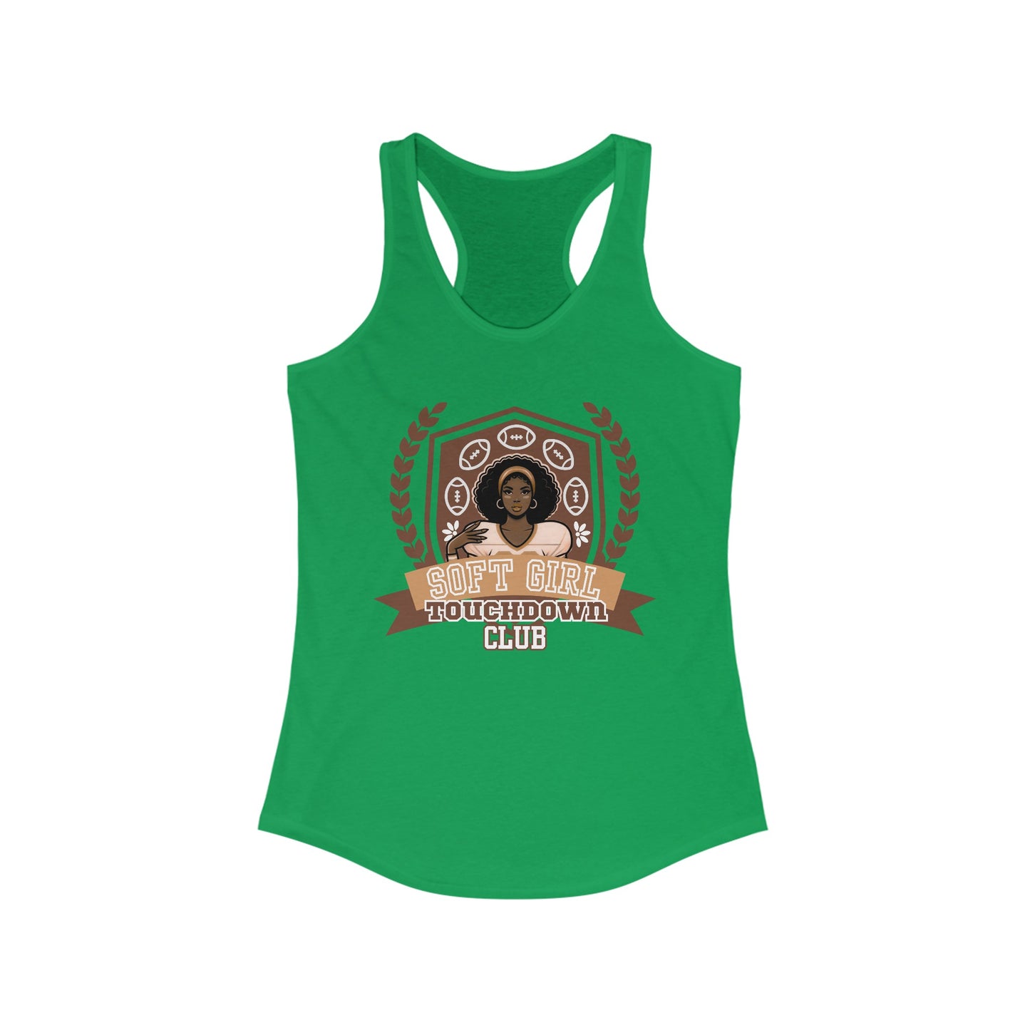 "Soft Girl Touchdown Club" Racerback Tank